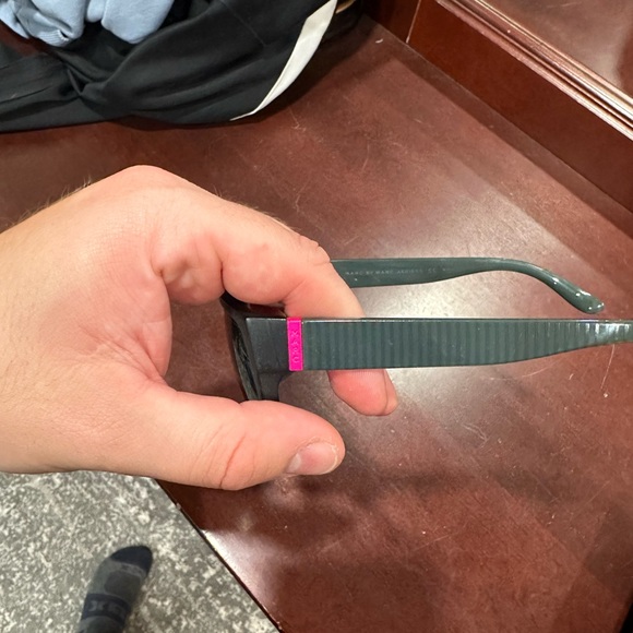 Men Black and Grey Sunglasses Pink Accents - Picture 6 of 7